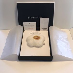 NWOT ANYA HINDMARCH Egg mink Fur Sticker.